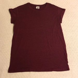 LIKE NEW H&M Long Maroon Shirt / Shirt Dress